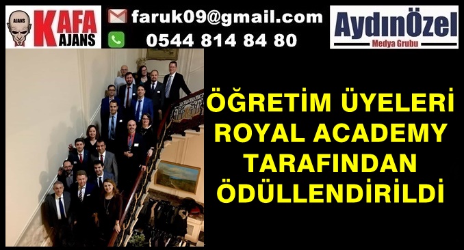 ÖĞRETİM ÜYESİ ROYAL ACADEMY TARAFINDAN ÖDÜLLENDİRİLDİ